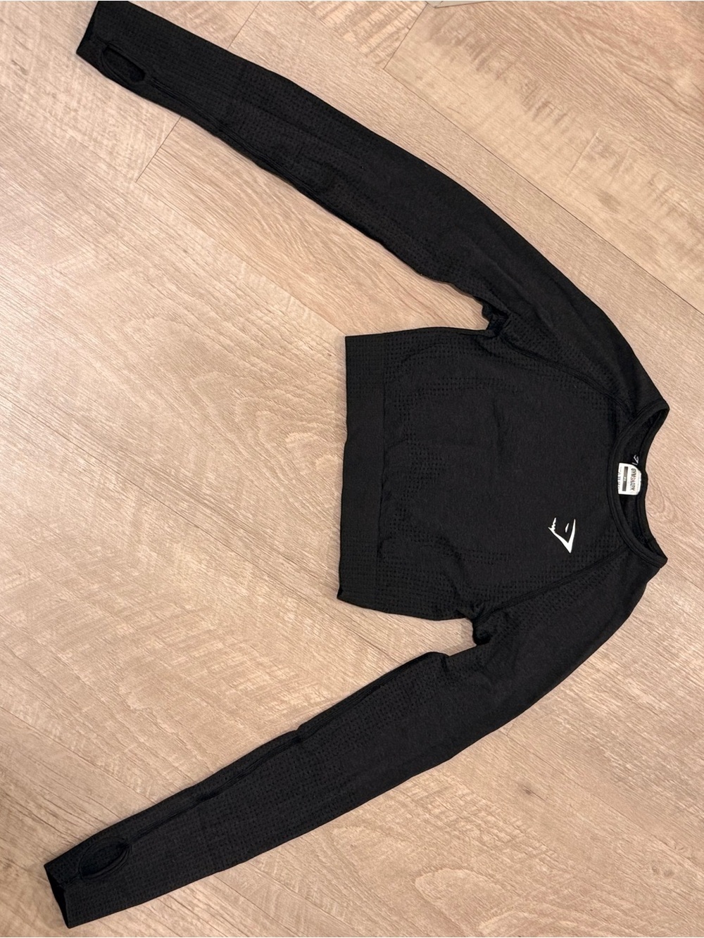 Gymshark Cropped Long Sleeve Black
